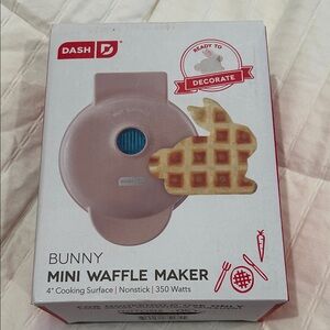 Dash Pink Bunny Mini Waffle Maker